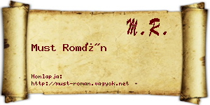 Must Román névjegykártya